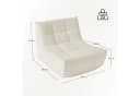 EUGAD Relaxsessel mit Rückenlehne Beige Frottee Bild 3