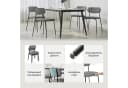 EUGAD Esszimmerstuhl 4er Set Metallbeine Leinensitz grau/schwarz Bild 4