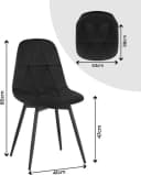 EUGAD Esszimmerstuhl 4er Set Schwarz Grau Braun Drehstuhl Bild 3