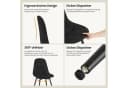 EUGAD Esszimmerstuhl 4er Set Schwarz Grau Braun Drehstuhl Bild 5