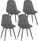 EUGAD Esszimmerstuhl 4er Set Schwarz Grau Braun Drehstuhl Bild 2