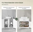 EUGAD Waschbeckenunterschrank 1-St Badezimmerschrank mit Schubladen, 2 Fächer Bild 5
