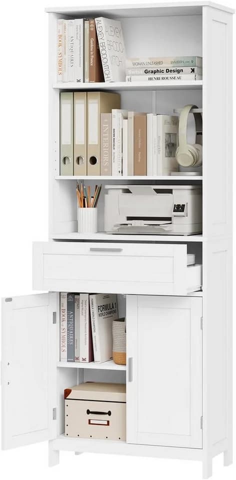 EUGAD Hochschrank 1-St. Weiß Mehrzweckschrank - Bild 2