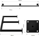 EUGAD Kleiderstange Wand Rechteck Industrierohr 50 kg belastbar Bild 3