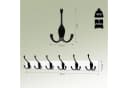 EUGAD Garderobenhaken Wand 2er Set mit 6 Dreifachhaken Schwarz/Weiß Bild 3