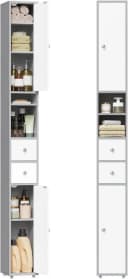 EUGAD Hochschrank schmal weiß/grau wasserabweisend Bild 2