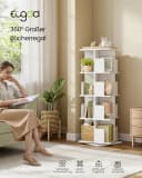 EUGAD Bücherregal 4 Ebenen 360° Drehbar MDF Bild 4