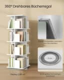 EUGAD Bücherregal 4 Ebenen 360° Drehbar MDF Bild 5
