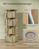 EUGAD Bücherregal 360° drehbar 4 Ebenen MDF Bild 5