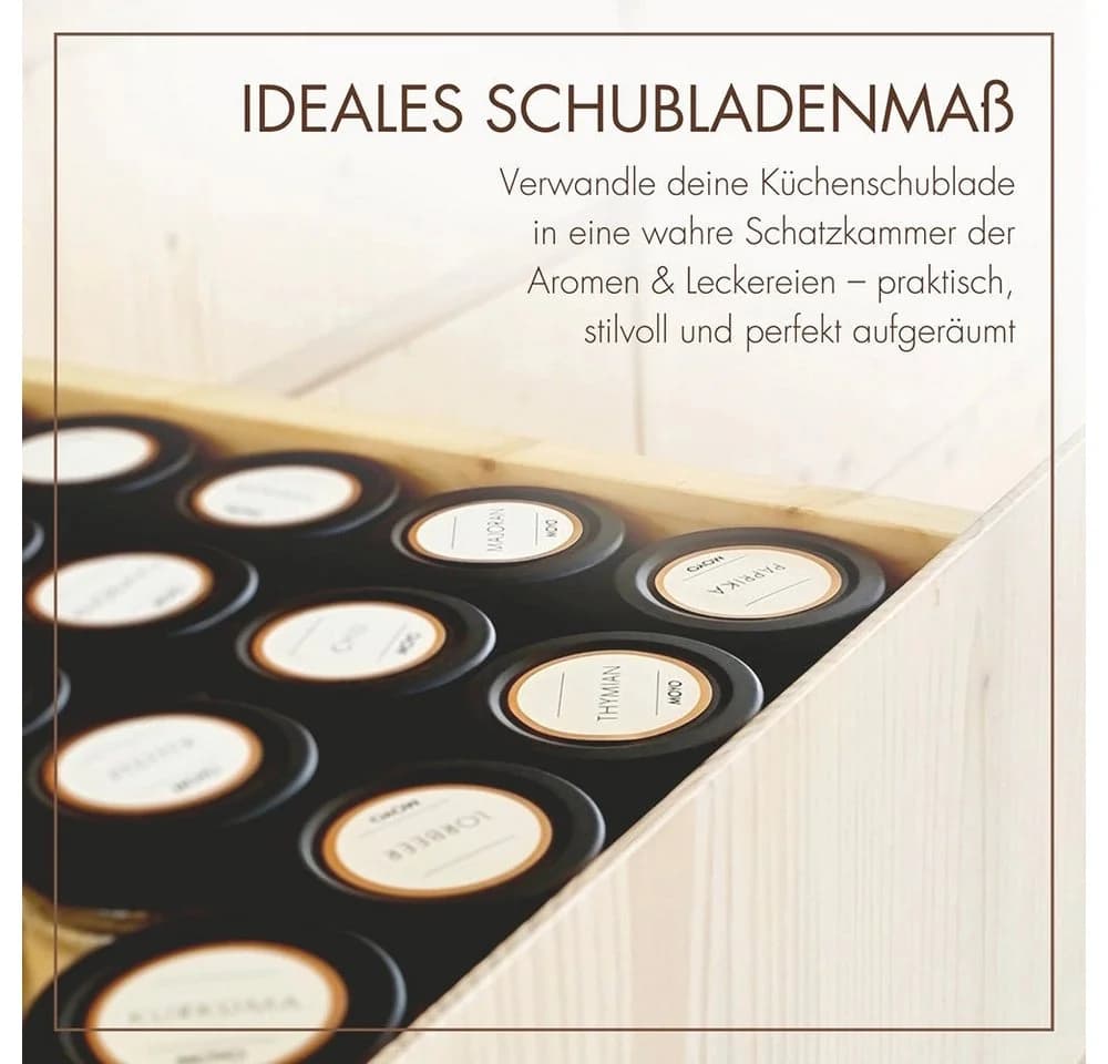 MOYO Gewürzglas Set 12-tlg. Glas mit 24 Etiketten - Bild 5