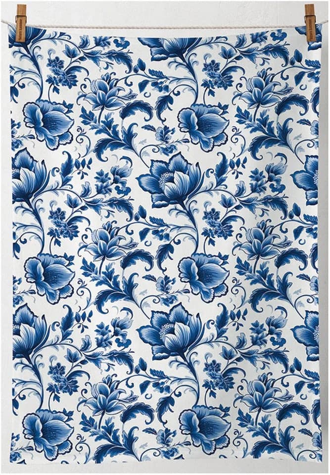 Ambiente® Geschirrtuch Delft Blue Florals 2-tlg. Baumwolle - Bild 2