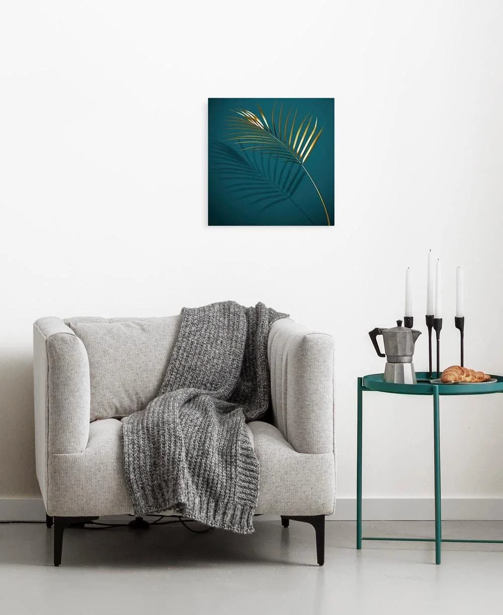 KOMAR Leinwandbild Casino Nights 30x30 cm Blau Gold