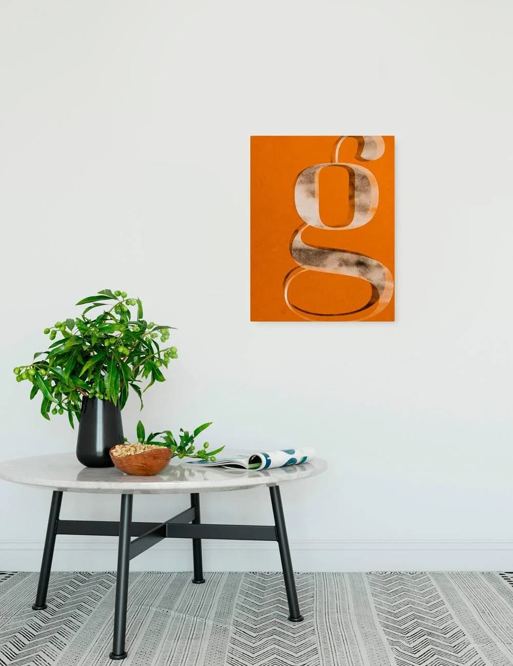 Komar Leinwandbild Typo G wie Gustav Orange
