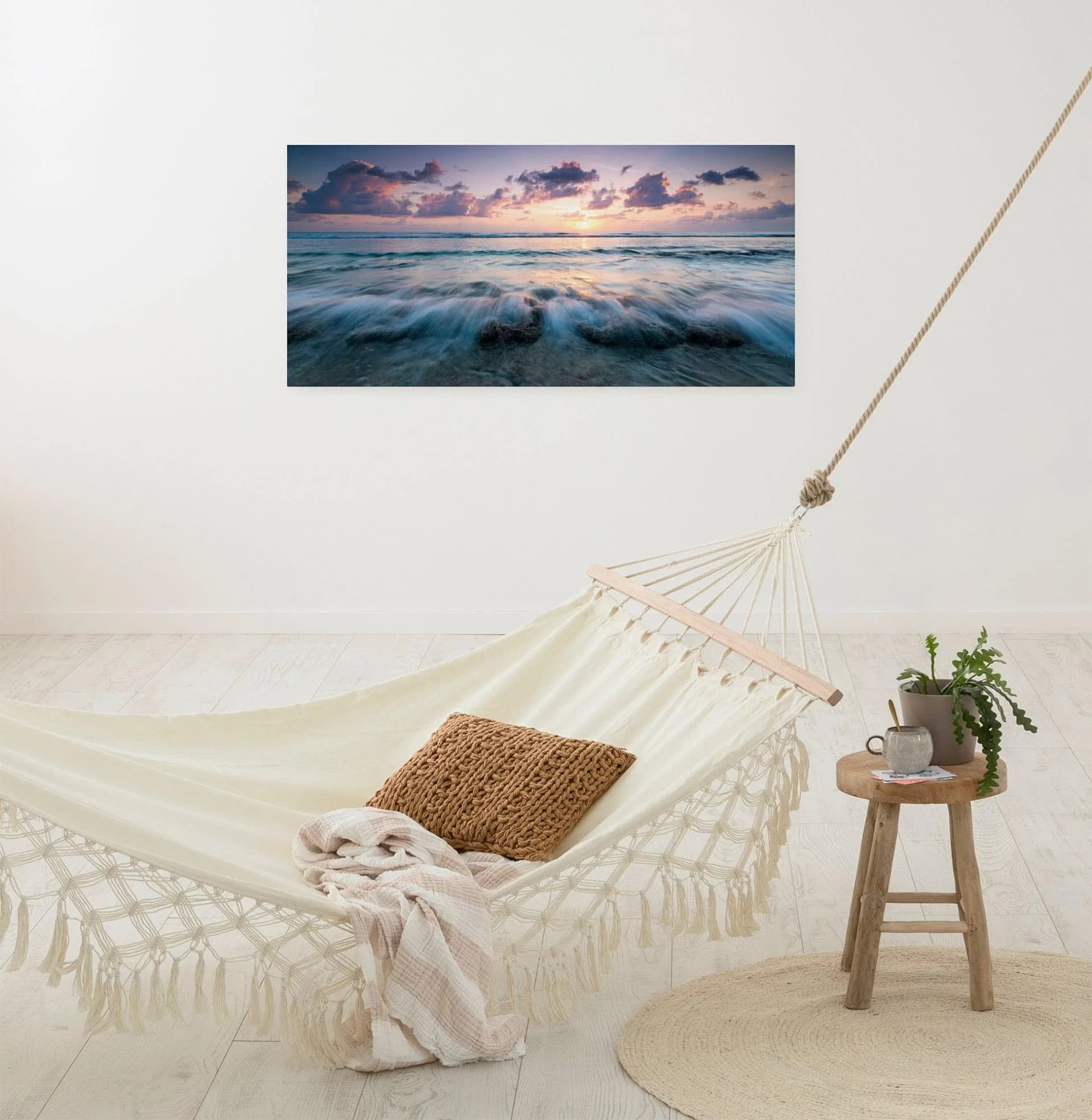 KOMAR Leinwandbild Broken Waves 90x40 cm Bunt