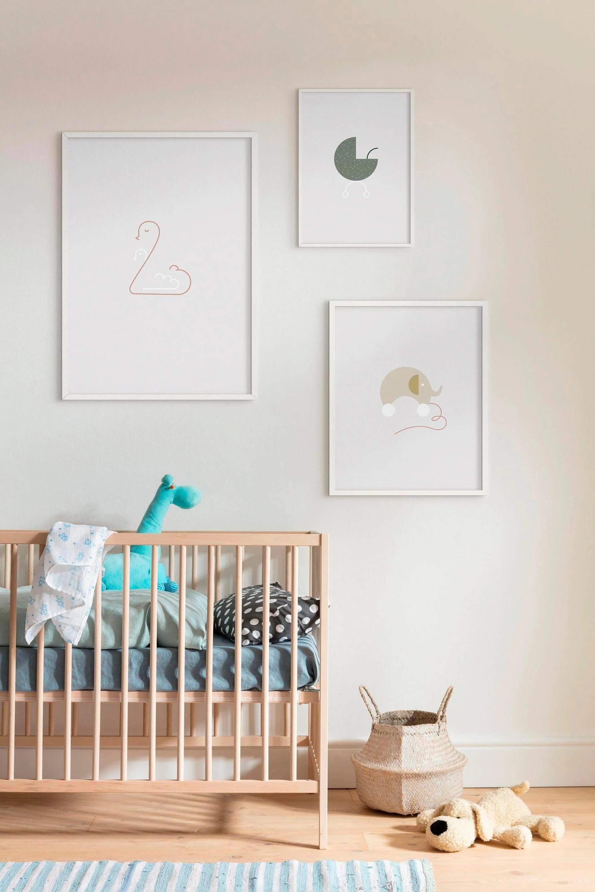 Bild KOMAR Baby Hello World bunt Wandbild 30x40 cm