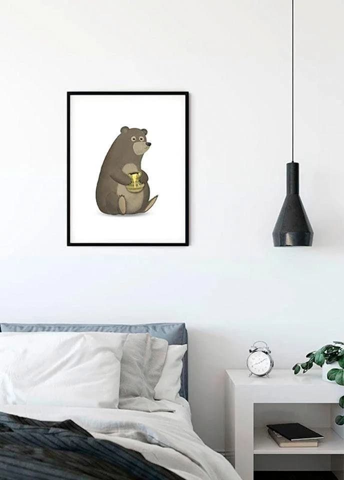 Komar Poster Cute Animal Bear Bunt Kinderzimmer Wandbild
