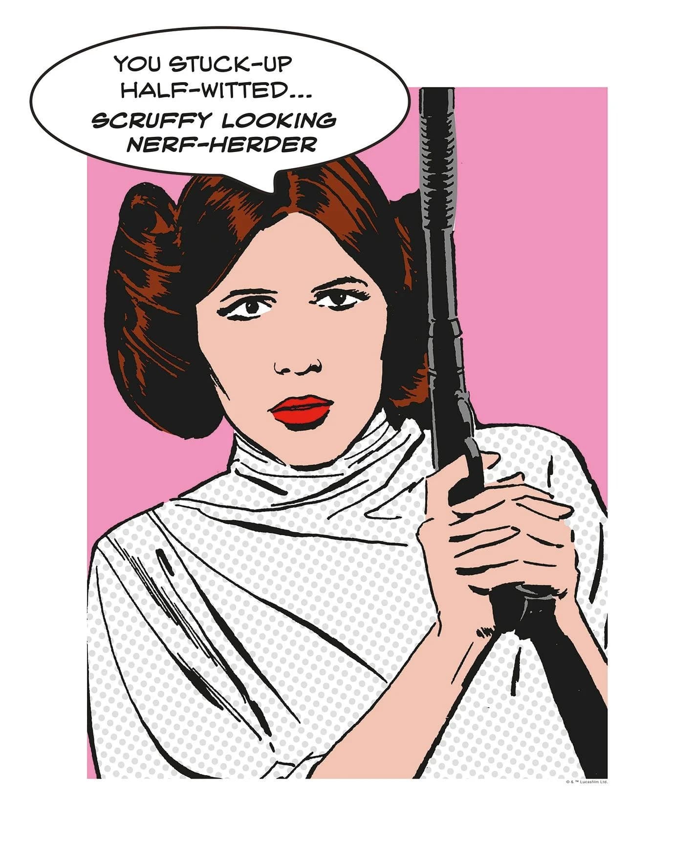 KOMAR Bild Star Wars Leia Comic Quote bunt 40x50 cm