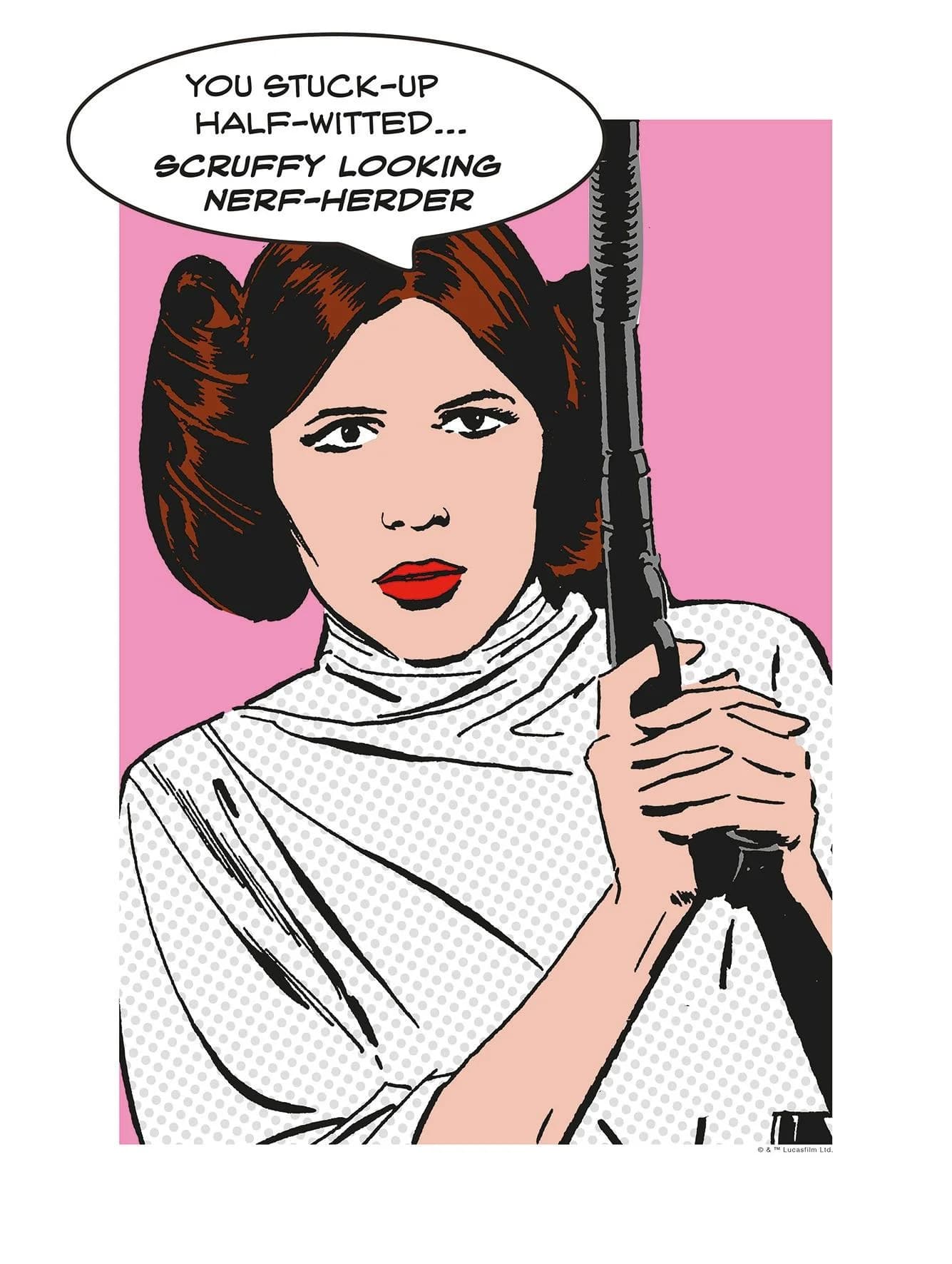 Komar Star Wars Classic Comic Quote Leia Wandbild Bunt