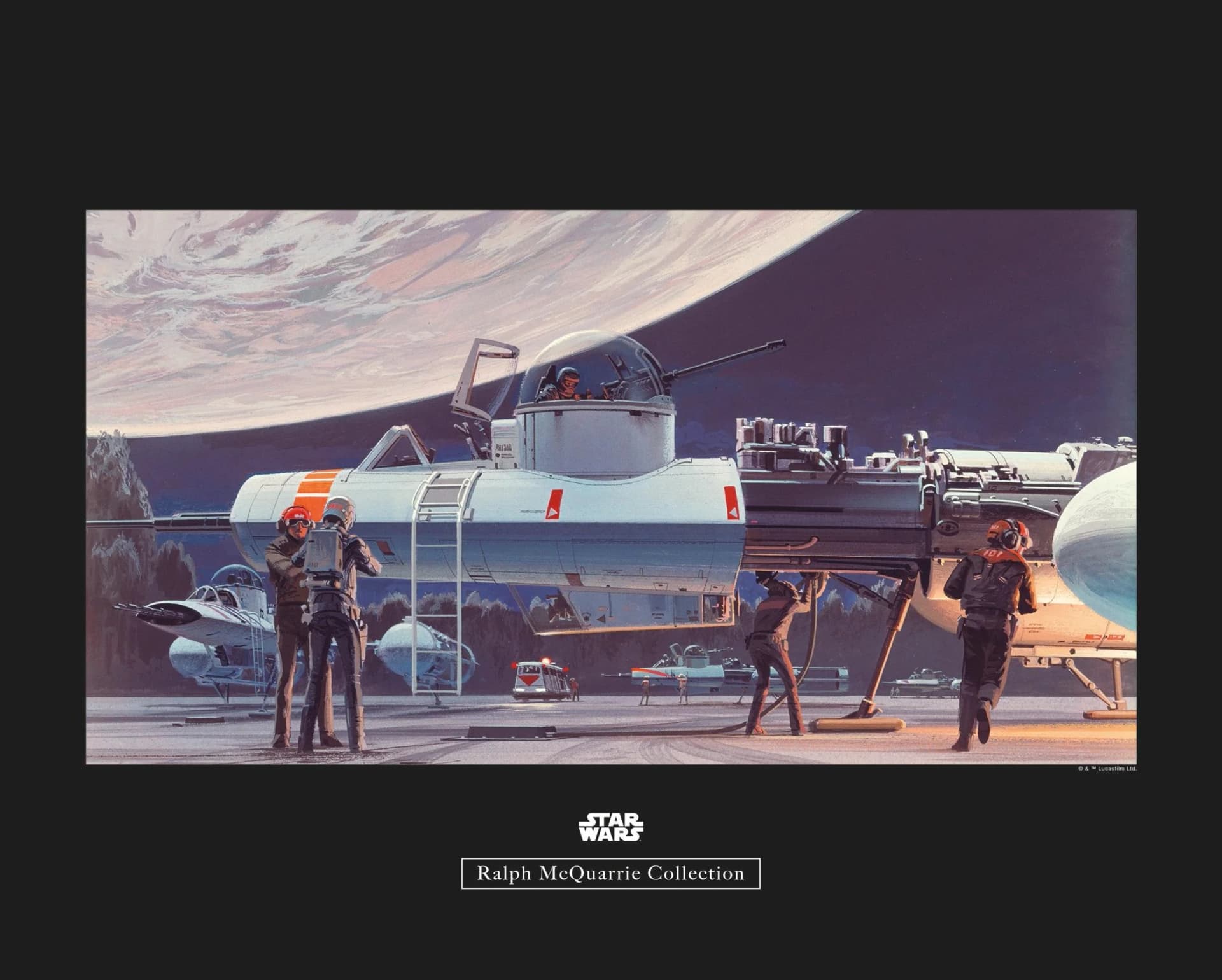 Bild KOMAR 'Star Wars Classic RMQ Yavin Hangar' - Wandbild 50x40cm