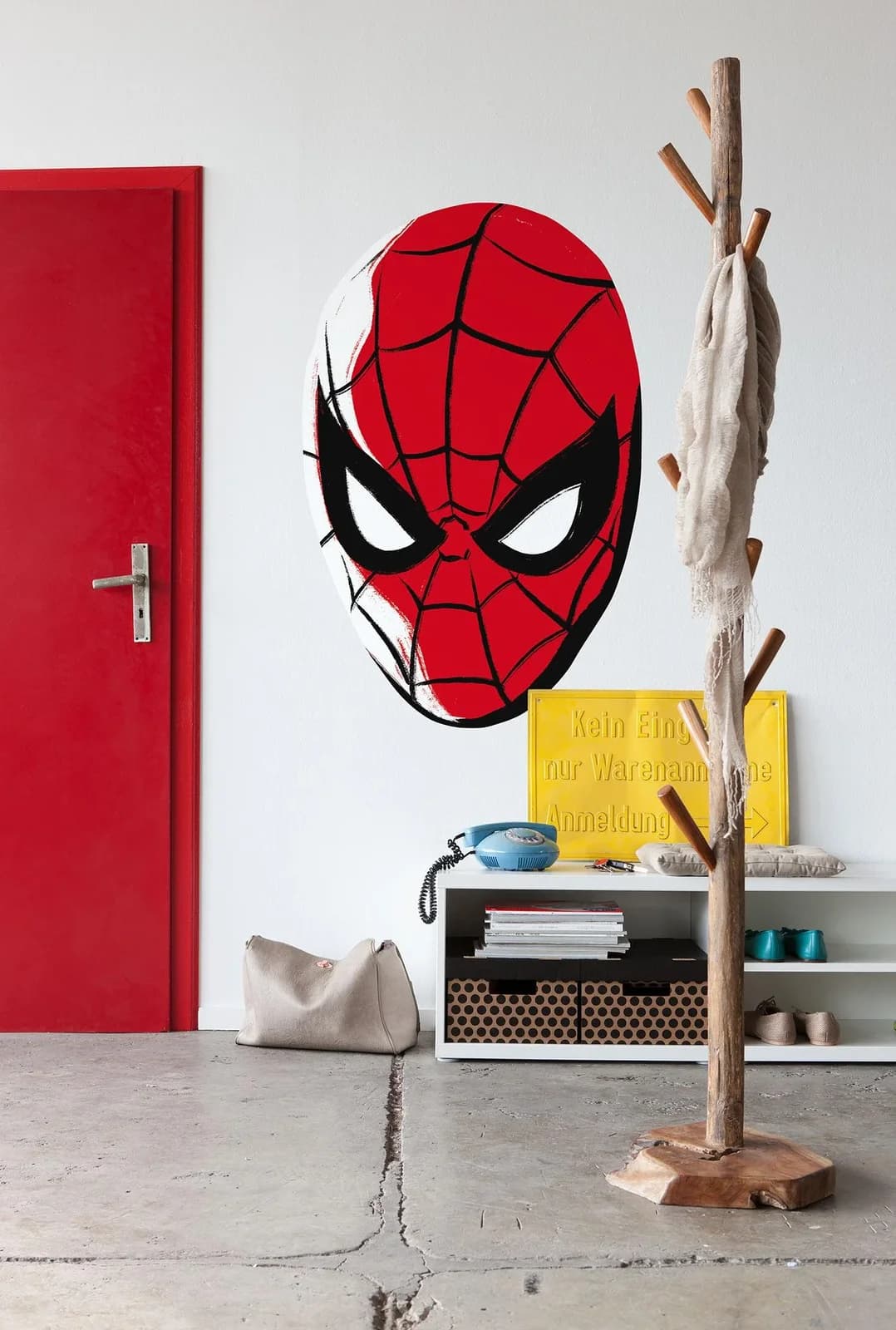 Fototapete KOMAR Spider-Man Headshot Wandtattoo 125x125 cm Rot