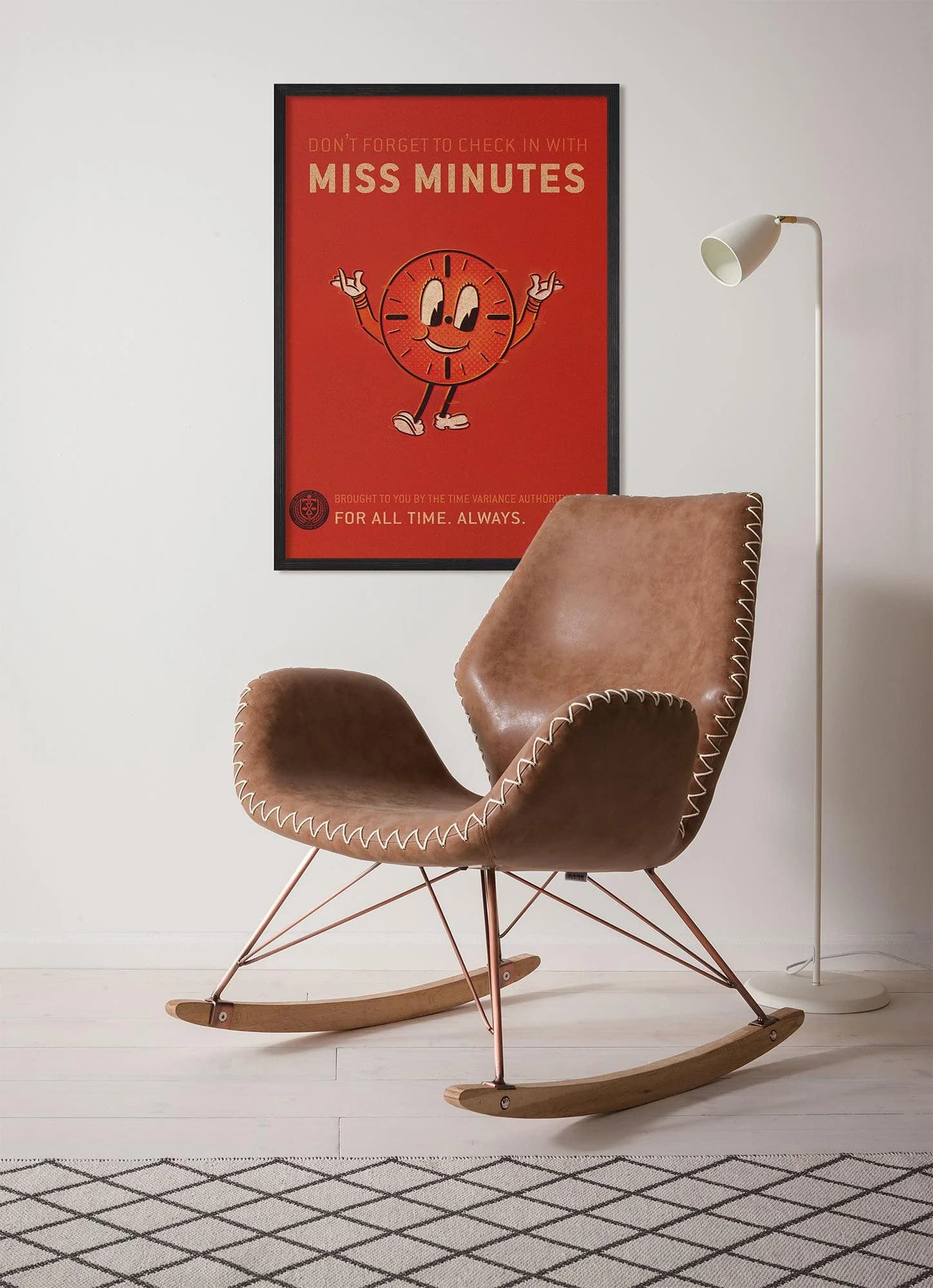Wandbild KOMAR "Loki Miss Minutes" Rot Disney 40x50cm