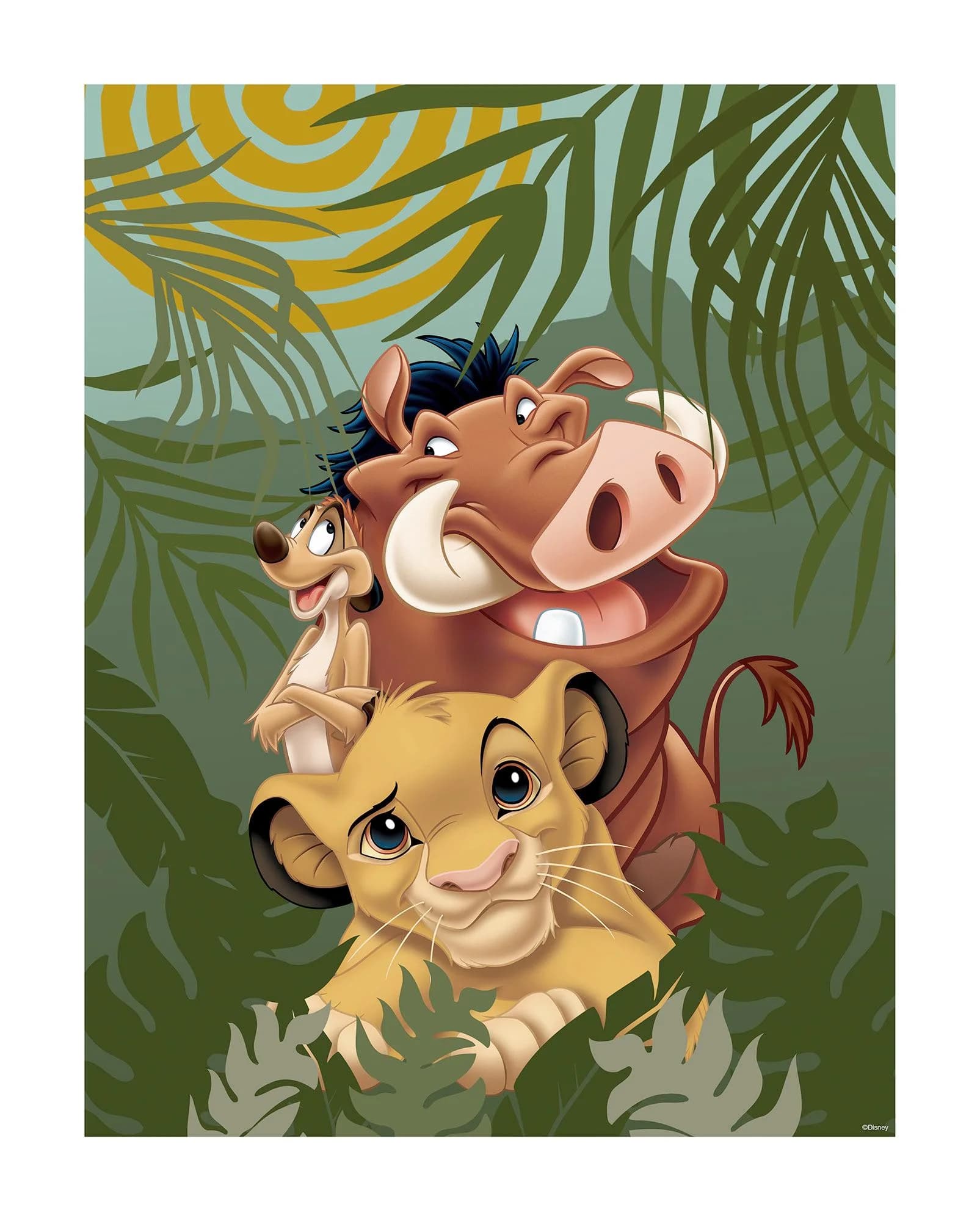 KOMAR Wandbild König der Löwen Carefree Trio Bunt Poster