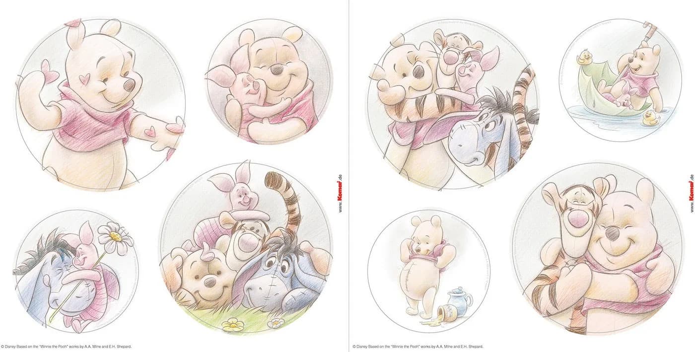 Komar Fenstersticker Winnie the Pooh Wonderful Bunt Selbsthaftend