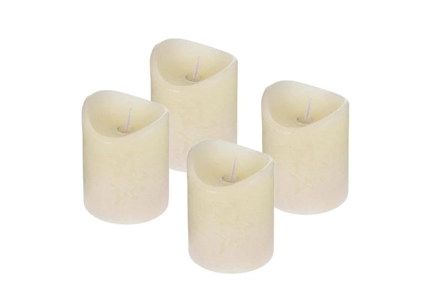 ToCi LED-Kerze 4er Set Echtwachs mit Timer Creme - Bild 2