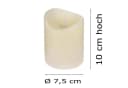 ToCi LED-Kerze 4er Set Echtwachs mit Timer Creme Bild 3