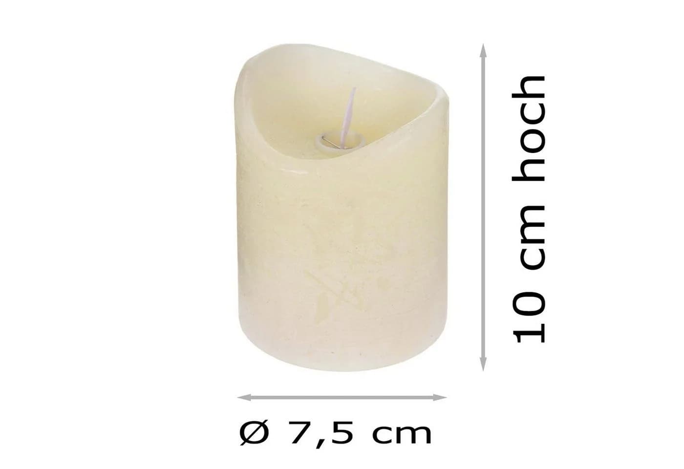 ToCi LED-Kerze 4er Set Echtwachs mit Timer Creme - Bild 3