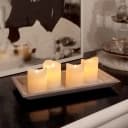 ToCi LED-Kerze 4er Set Echtwachs mit Timer Creme Bild 4