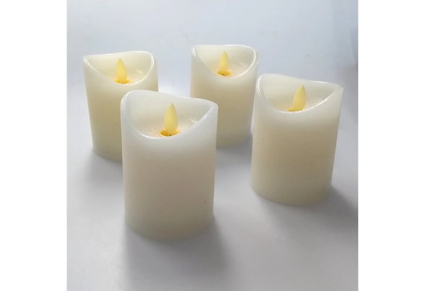 ToCi LED-Kerze 4er Set Echtwachs mit Timer Creme - Bild 5