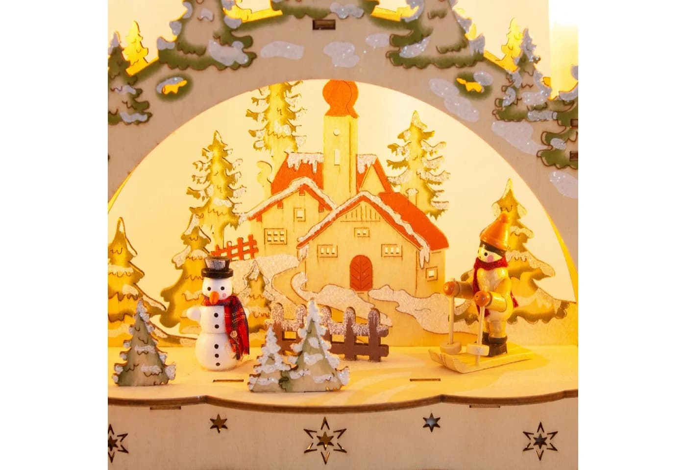 ToCi LED Schwibbogen mit 5 LED-Kerzen Weihnachts-Dekoration - Bild 4