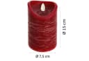 ToCi LED-Kerze Echtwachs Timer Schwarzer Docht Rot Bild 1