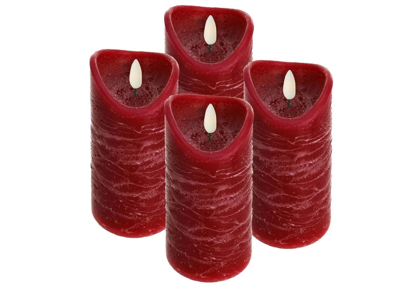 ToCi LED-Kerze Echtwachs Timer Schwarzer Docht Rot - Bild 2