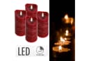 ToCi LED-Kerze Echtwachs Timer Schwarzer Docht Rot Bild 4