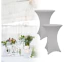 Lumaland Stehtischhussen 2er Set Schwarz, Weiß, Grau 70-75cm & 80-85cm Bild 1