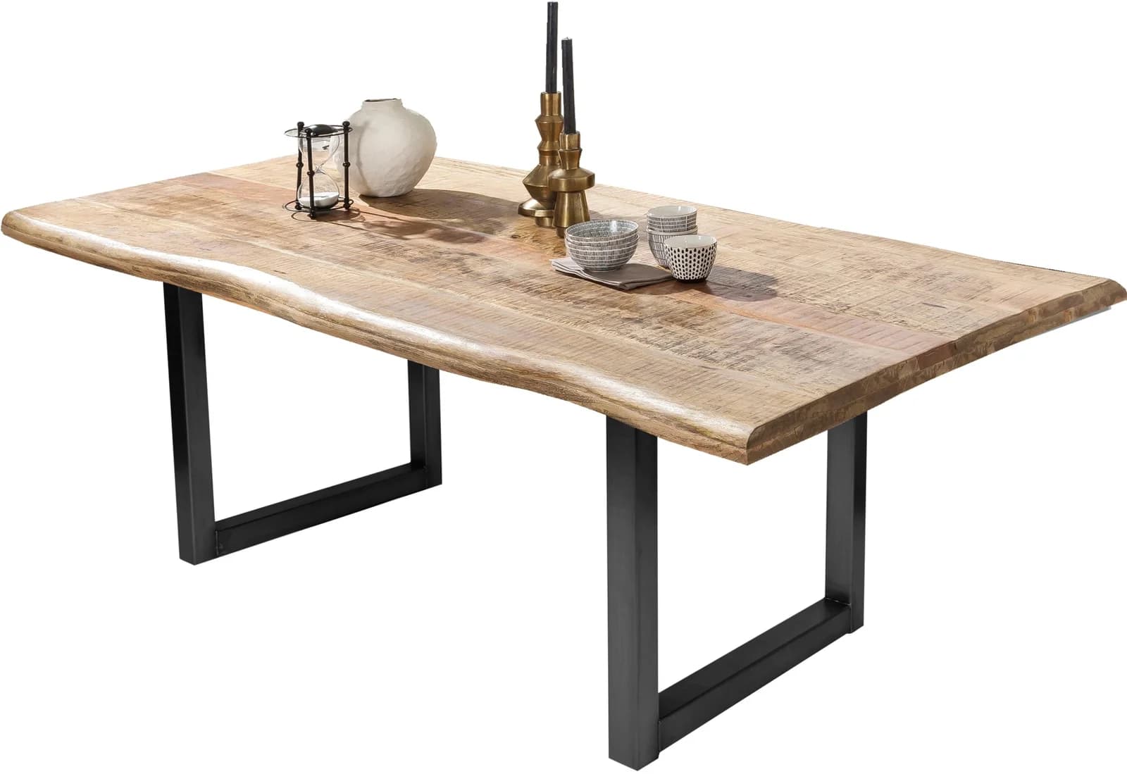 SIT Baumkantentisch Mango Massivholz mit Metallgestell