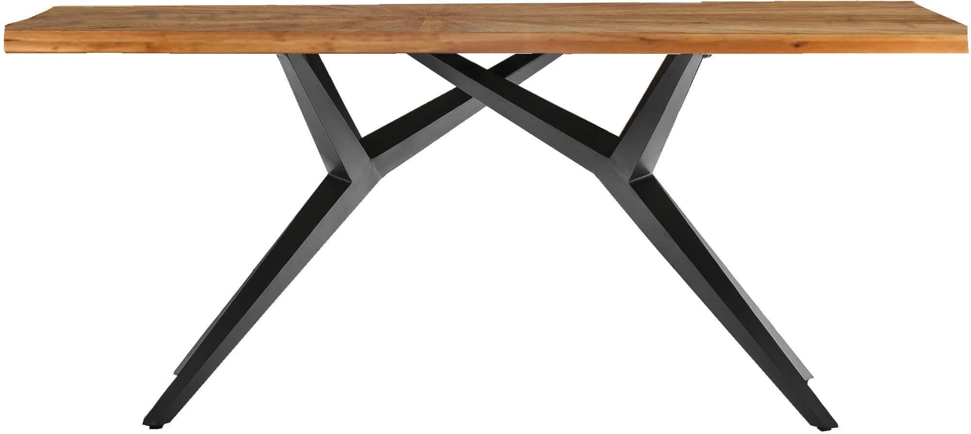 Esstisch SIT mit recyceltem Teak und Metallgestell