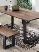 Esstisch SIT Tops&Tables Akazie Nussbaumfarbig mit Baumkante Bild 1