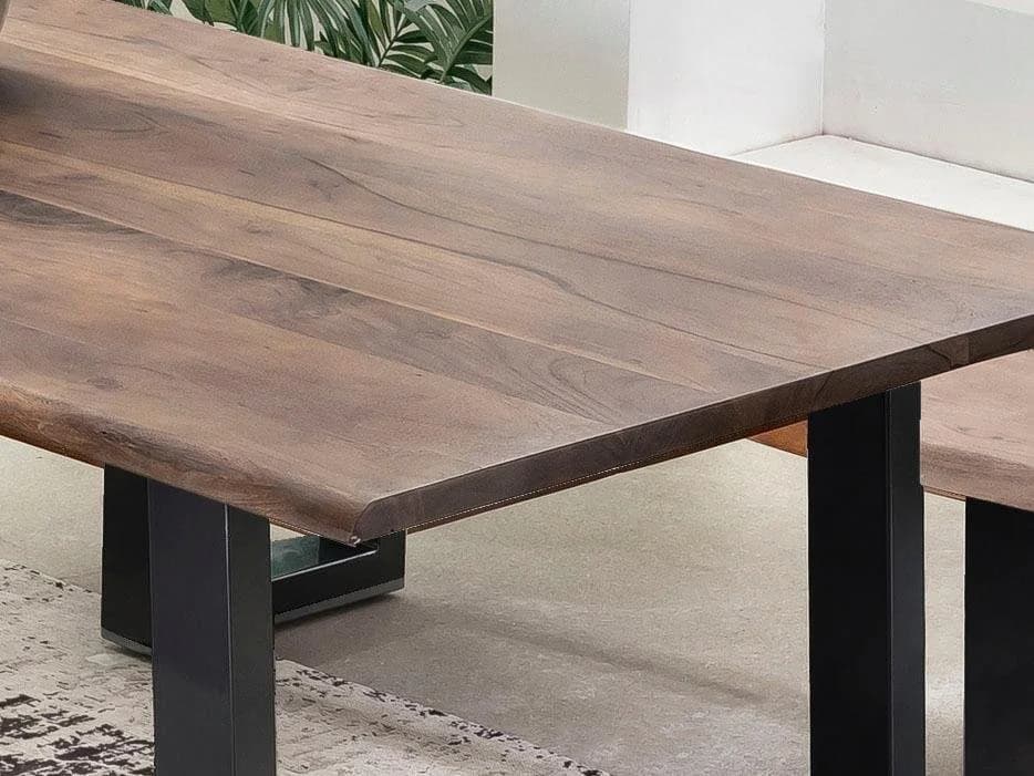 Esstisch SIT Tops&Tables Akazie Nussbaumfarbig mit Baumkante - Bild 3