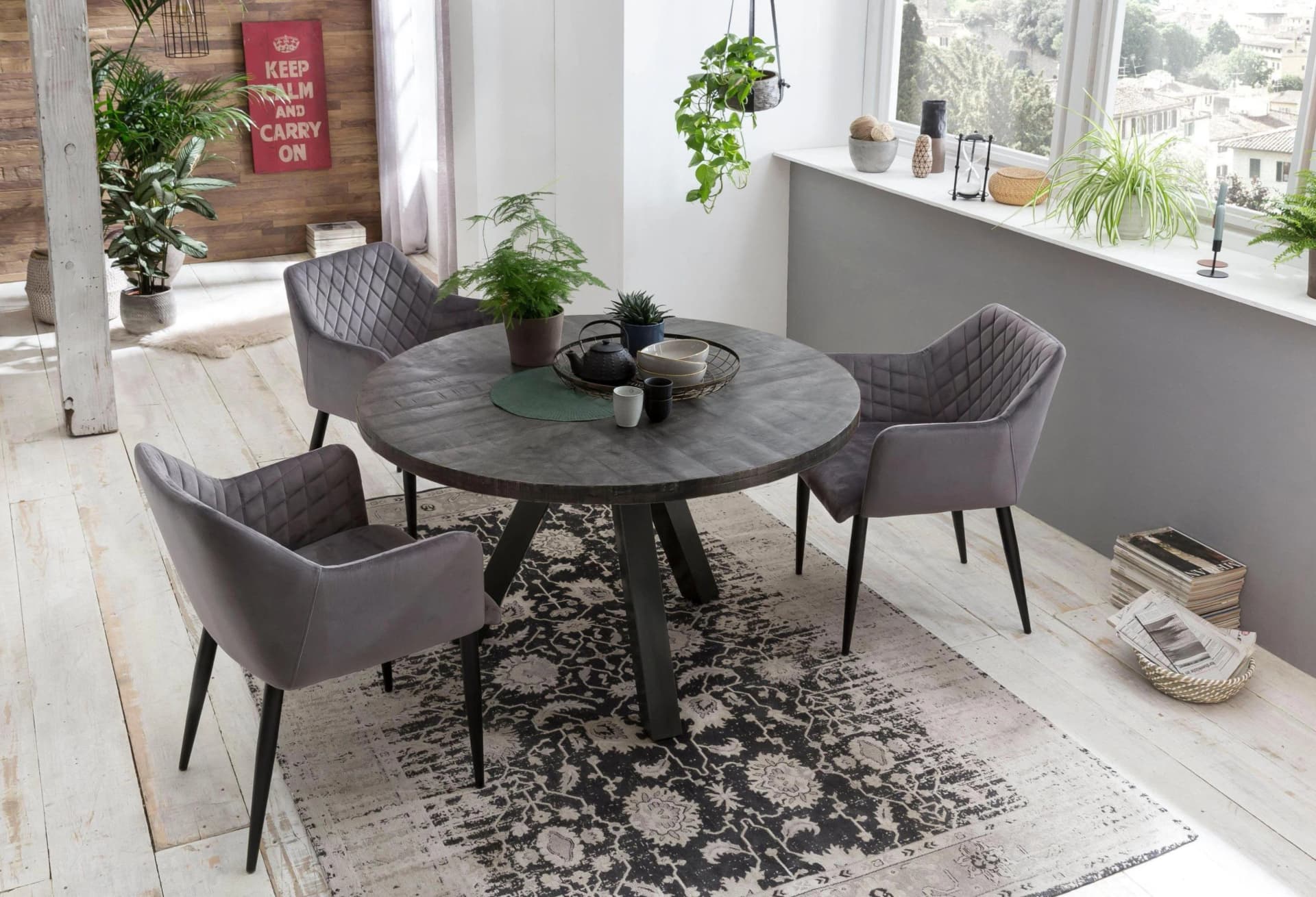 SIT Esstisch Tops&Tables Massivholzplatte Mangoholz Rund