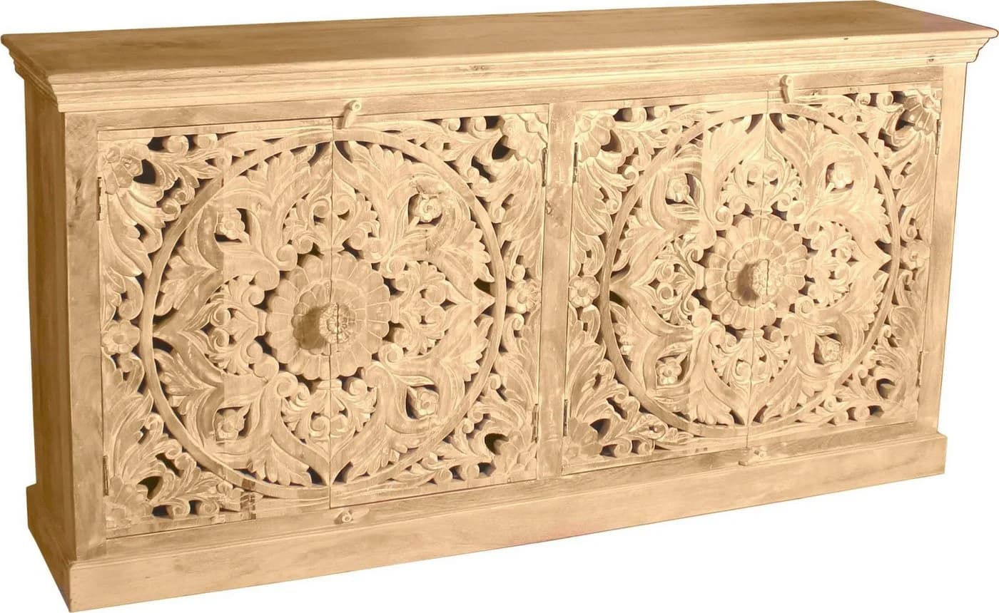 SIT Sideboard Massivholz Recyceltes Altholz Beige Natur