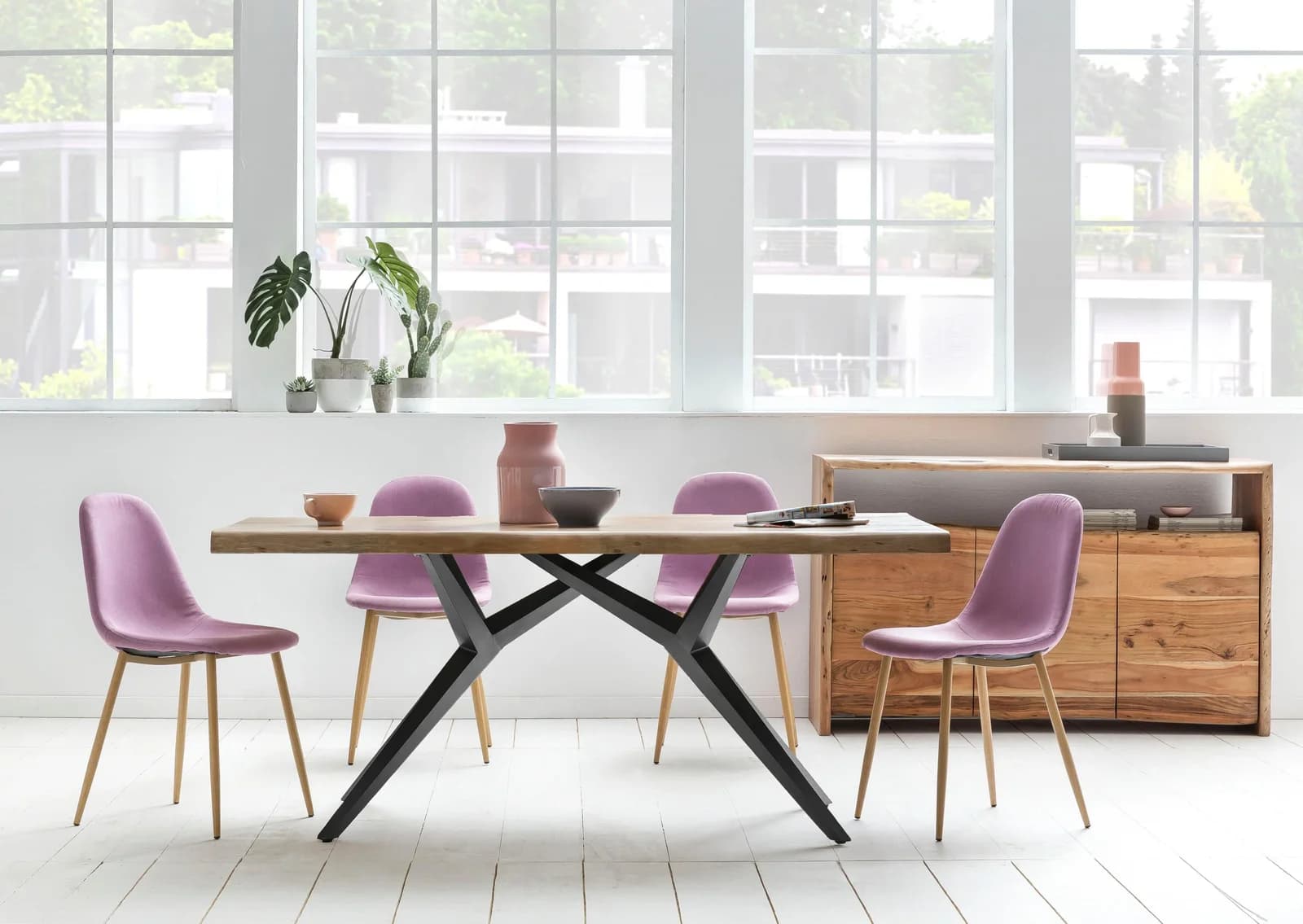 SIT Esstisch Tables 200cm Mango Gelb Shabby Chic Vintage