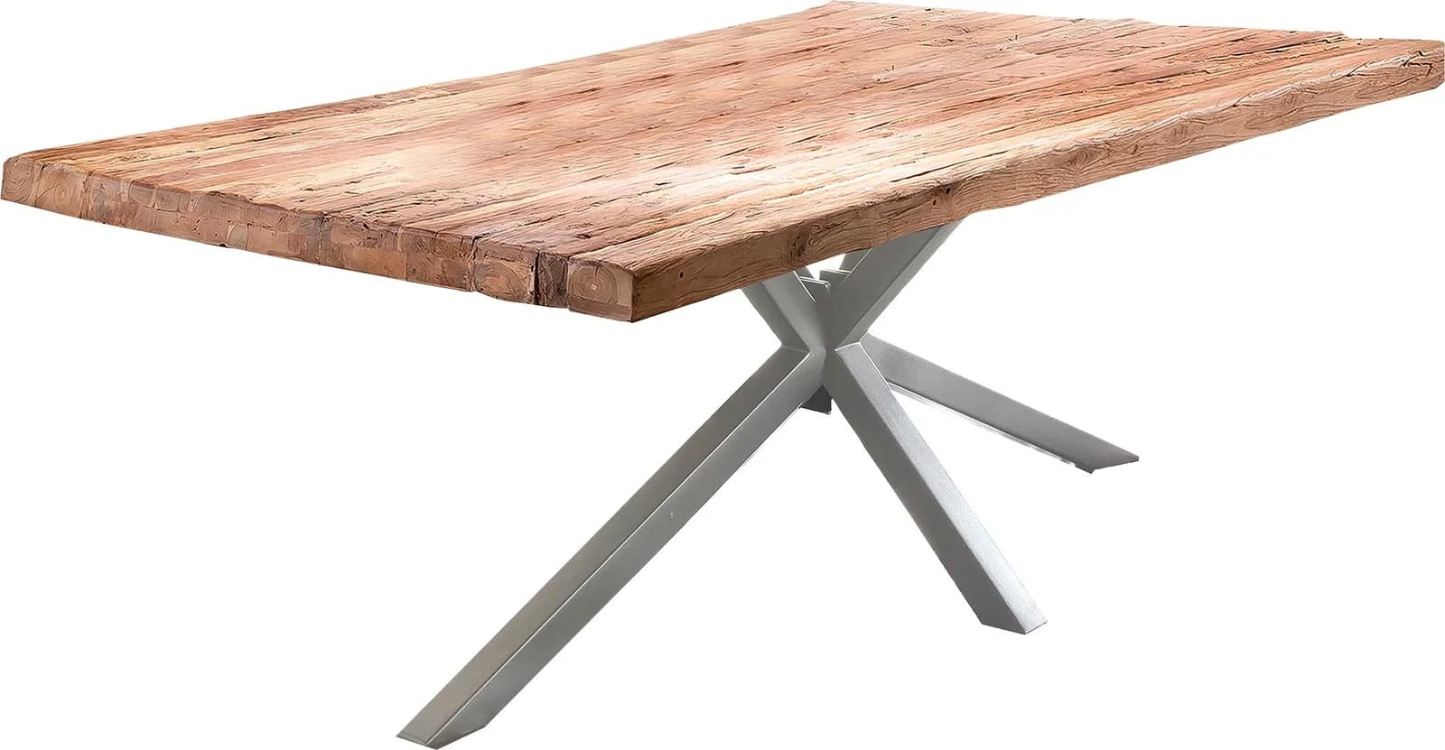 SIT Esstisch Teak Metall 180x100 cm Natur Antiksilber