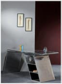 SIT Schreibtisch AIRMAN Silber Factory Design mit Stauraum Bild 5