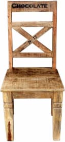 SIT Rustic 4-Fußstuhl Massivholz Braun Holzoptik Bild 1