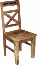 SIT Rustic 4-Fußstuhl Massivholz Braun Holzoptik Bild 2