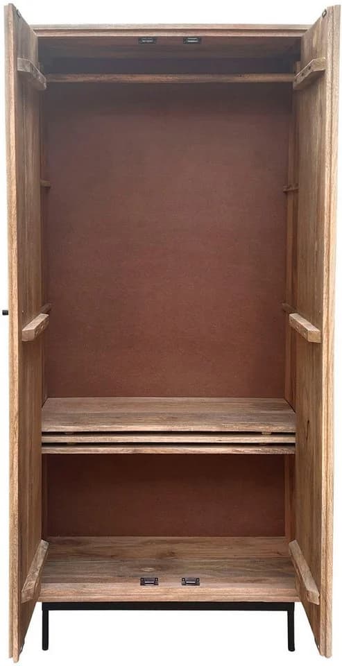 Garderobenschrank Massivholz Flurschrank mit variabler Kleiderstange Sit - Bild 4