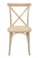 SIT Rattanstuhl 2er-Set Beige Stapelbar Gepolstert Bild 3